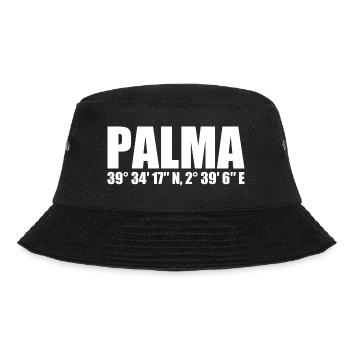 Palma Koordinaten - Bucket Hat - Schwarz - Vorne - Lela (165cm)