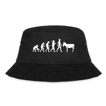 Evolution Donkey Mule Animal Gift idea - Bucket Hat - black - Front - Lela (165cm)