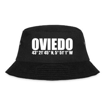 Oviedo Koordinaten - Bucket Hat - Schwarz - Vorne - Lela (165cm)