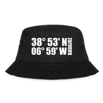 Badajoz Koordinaten - Bucket Hat - Schwarz - Vorne - Lela (165cm)