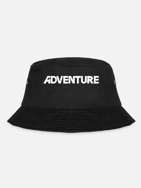Adventure Schriftzug weiss - Bucket Hat - Schwarz