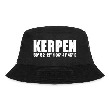 Kerpen Koordinaten - Bucket Hat - Schwarz - Vorne - Lela (165cm)
