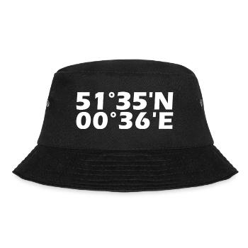 Rayleigh Koordinaten - Bucket Hat - Schwarz - Vorne - Lela (165cm)