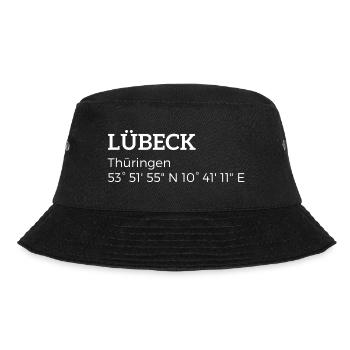 Lübeck Thuringia coordinates - Bucket Hat - black - Front - Lela (165cm)