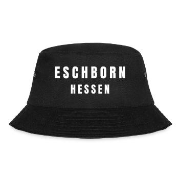 Eschborn Hessen - Bucket Hat - Schwarz - Vorne - Lela (165cm)