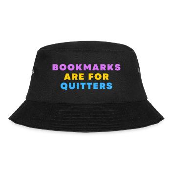Lesezeichen sind für Aussteiger - Funny Bookworm - Bucket Hat - Schwarz - Vorne - Lela (165cm)