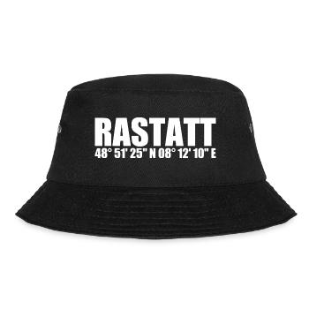 Rastatt Koordinaten - Bucket Hat - Schwarz - Vorne - Lela (165cm)
