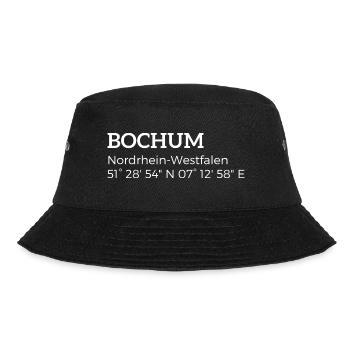 Bochum North Rhine-Westphalia coordinates - Bucket Hat - black - Front - Lela (165cm)