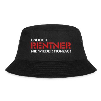 Endlich Rentner - Nie wieder Montag! (1) - Bucket Hat - Schwarz - Vorne - Lela (165cm)