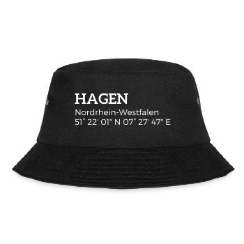 Hagen North Rhine-Westphalia coordinates - Bucket Hat - black - Front - Lela (165cm)