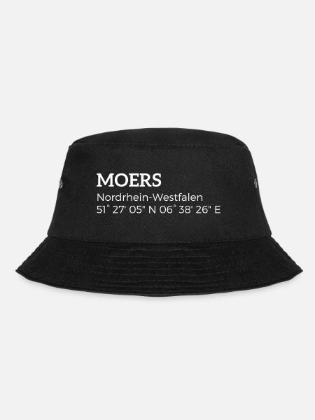 Moers Nordrhein-Westfalen Koordinaten - Bucket Hat - Schwarz
