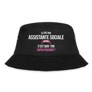Assistante sociale super pouvoir femme - Bob - noir - Devant - Lela (165cm)