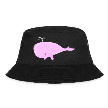 Whale pink - Bucket Hat - black - Front - Lela (165cm)