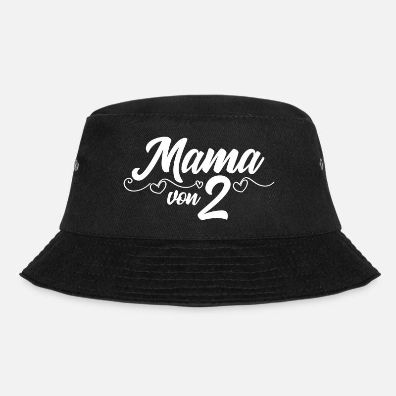 Mama von Zwei - Zwillingsmama - Bucket Hat - Schwarz