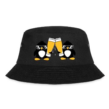 pinguin anstossen team freunde sonnenbrille party - Bucket Hat - Schwarz - Vorne - Lela (165cm)
