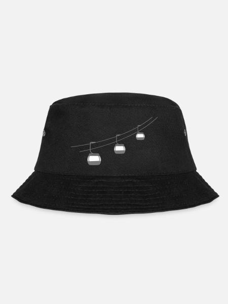 seilbahn gondel winter urlaub ferien sport ski fah - Bucket Hat - Schwarz