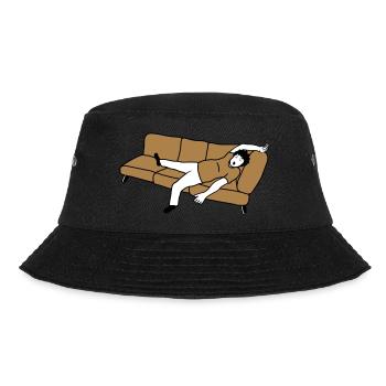 Canapé homme endormi - Bob - noir - Devant - Lela (165cm)