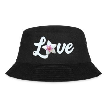Hoya lover, porcelain flowers or wax flowers - Bucket Hat - black - Front - Lela (165cm)