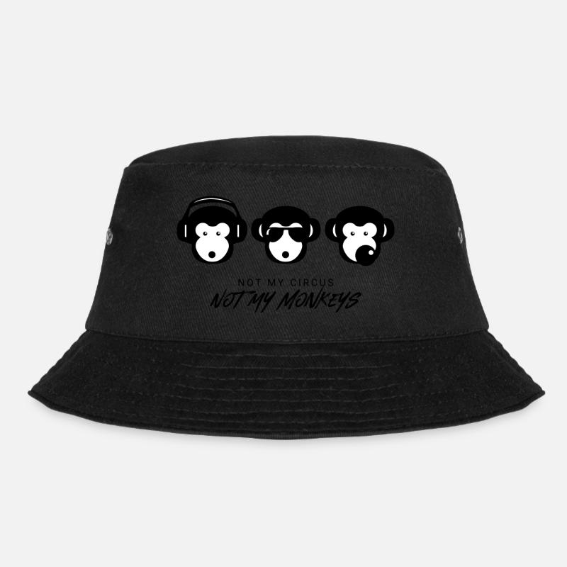 Muniax Monkeys - Bucket Hat - black