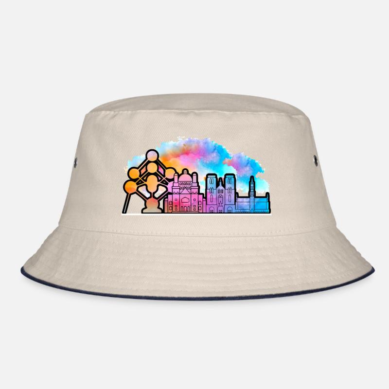 Belgien bunt by The Manzanita`s Bucket Hat