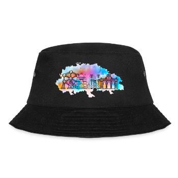 Vive les belges bunt by The Manzanita`s - Bucket Hat - Schwarz - Vorne - Lela (165cm)