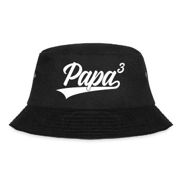 PAPA HOCH 3 DREIFACH VATER - Bucket Hat - Schwarz - Vorne - Lela (165cm)