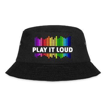 Play it loud Equalizer Music Rainbow Colorful Disco - Bucket Hat - black - Front - Lela (165cm)