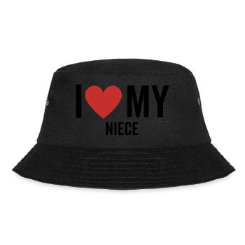 Ich liebe meine Nichte - Bucket Hat - Schwarz - Vorne - Lela (165cm)