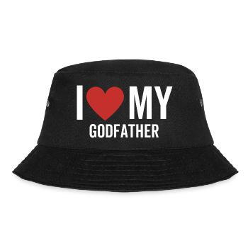 Ich liebe meinen Paten - Bucket Hat - Schwarz - Vorne - Lela (165cm)