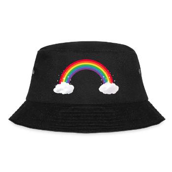 Arc-en-ciel coloré avec nuages LGBT LGBTQ Gay Pride - Bob - noir - Devant - Lela (165cm)