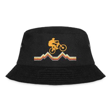 MTB Vintage Fahrrad Fans Geschenk Jungs Jugend Fah - Bucket Hat - Schwarz - Vorne - Lela (165cm)