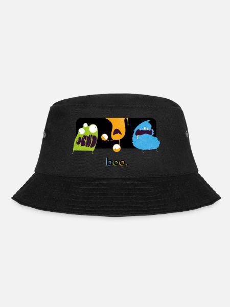 Lustige Halloween Monster - Bucket Hat - Schwarz