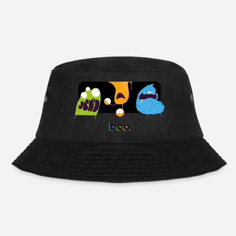 Lustige Halloween Monster - Bucket Hat - Schwarz