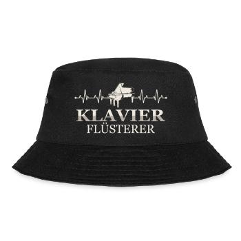Klavier Flüsterer Herzschlag Piano Pianist - Bucket Hat - Schwarz - Vorne - Lela (165cm)
