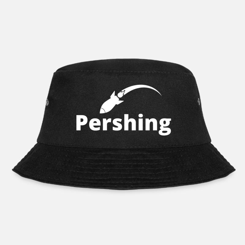 Pershing weiß - Bucket Hat - Schwarz