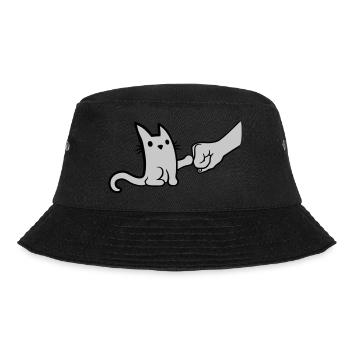 Fist Pump Brofist Katze - Bucket Hat - Schwarz - Vorne - Lela (165cm)