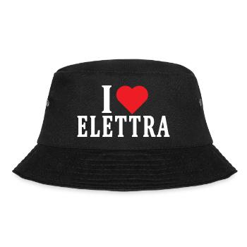 t-shirt I love Elettra t-shirt gift idea - Bucket Hat - black - Front - Lela (165cm)