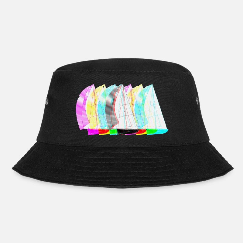 Segelboot PopUp - Bucket Hat - Schwarz