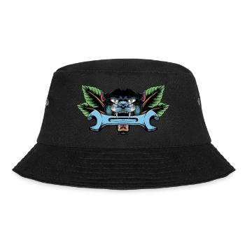 Mechnaniker Tattoo - Bucket Hat - Schwarz - Vorne - Lela (165cm)