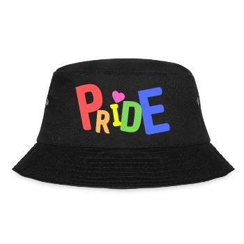 PRIDE Schriftzug - Bucket Hat - Schwarz - Vorne - Lela (165cm)