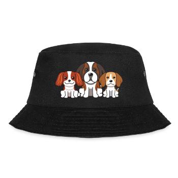 Hundeliebhaber Geschenke Süße Hunde Team Hundehalt - Bucket Hat - Schwarz - Vorne - Lela (165cm)