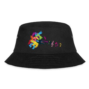 Trompete Notenschlüssel Sol Fancy - Bucket Hat - Schwarz - Vorne - Lela (165cm)