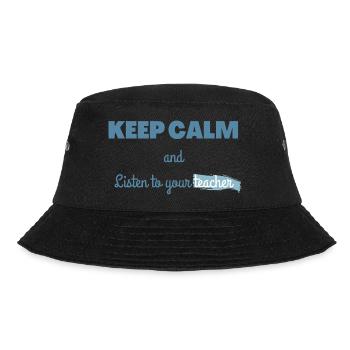 Keep calm and listen to your teacher | Cadeau prof - Bob - noir - Devant - Lela (165cm)