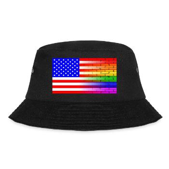 Mur arc-en-ciel gay drapeau américain - Bob - noir - Devant - Lela (165cm)