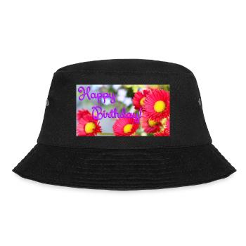 Happy Birthday! - Bucket Hat - Schwarz - Vorne - Lela (165cm)
