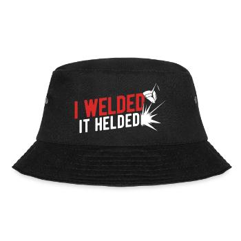 Schweißen Für Schweißer - Bucket Hat - Schwarz - Vorne - Lela (165cm)