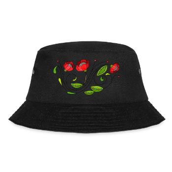 Blumen - Bucket Hat - Schwarz - Vorne - Lela (165cm)