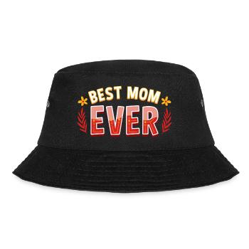 Best mom 5 - Bucket Hat - Schwarz - Vorne - Lela (165cm)