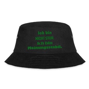 Meinungsstabil - Bucket Hat - Schwarz - Vorne - Lela (165cm)
