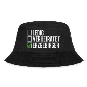 Erzgebirge Ledig Verheiratet - Bucket Hat - Schwarz - Vorne - Lela (165cm)